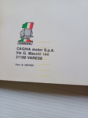 Cagiva SST 250 - 350 1981 manuale uso manutenzione ITALIANO …