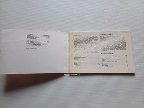 Cagiva SST 250 - 350 1981 manuale uso manutenzione ITALIANO …