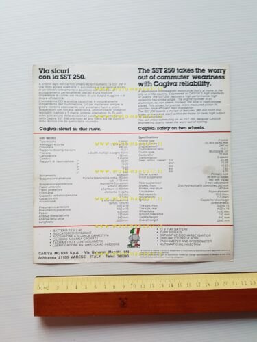 Cagiva SST 250 1981 depliant originale italiano