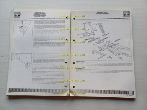 CAGIVA Super City 125 1991 manuale officina AGGIORNAMENTO originale