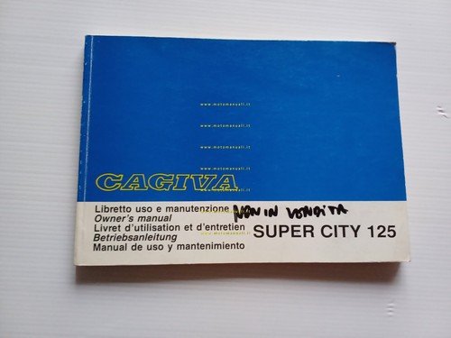 Cagiva Super City 125 1991 manuale uso manutenzione libretto originale …