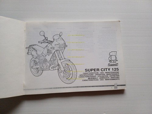Cagiva Super City 125 1991 manuale uso manutenzione libretto originale …