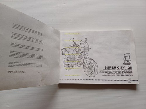 Cagiva Super City 125 1991 manuale uso manutenzione libretto originale …