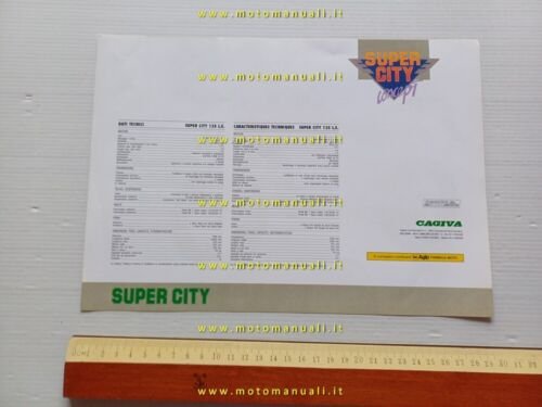 Cagiva Supercity 125 I.E. Enduro 1991 depliant originale ITALIANO