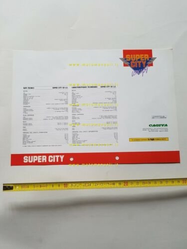 Cagiva Supercity 50 Enduro 1991 depliant originale brochure moto