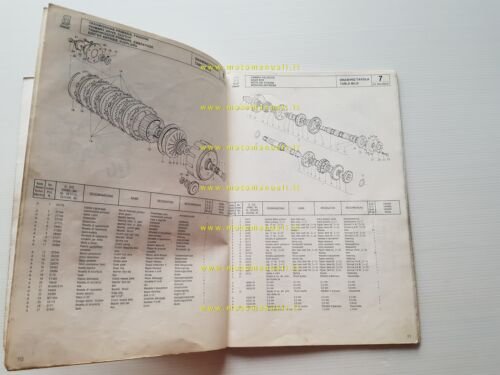 Cagiva SX 250 SX 350 1981 catalogo ricambi originale spare …