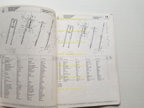 Cagiva SXT 125 1982-83 catalogo ricambi originale