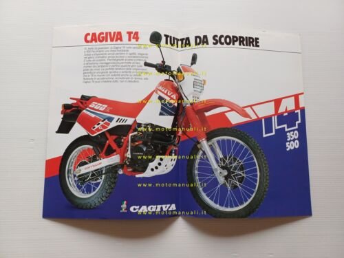 Cagiva T4 350 - 500 Enduro depliant originale brochure moto