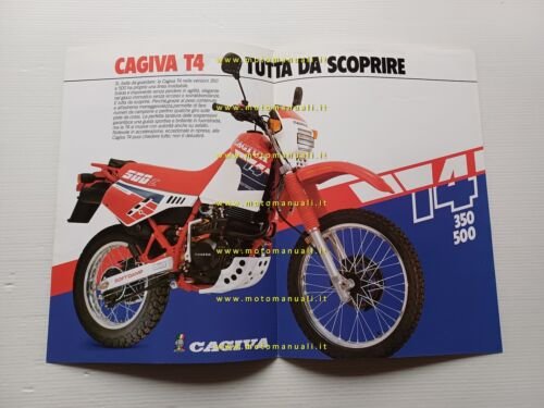 Cagiva T4 350 - 500 Enduro depliant originale brochure moto