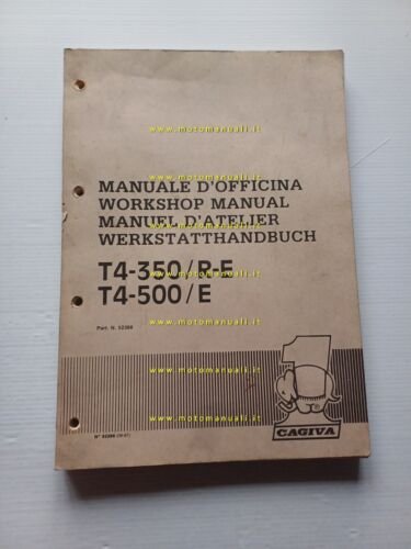 CAGIVA T4 350 R-E - 500 E 1987 manuale officina …