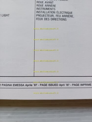 Cagiva T4 500 E Enduro 1987 catalogo ricambi originale spare …