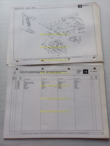 Cagiva T4 500 E Enduro 1987 catalogo ricambi originale spare …