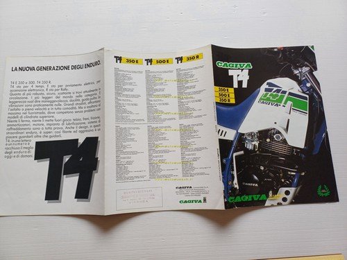 Cagiva T4 ER 350 - 500 Enduro depliant originale italiano …