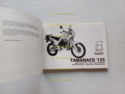 Cagiva Tamanaco 125 1988 manuale uso manutenzione originale