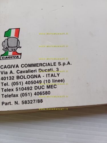 Cagiva Tamanaco 125 1988 manuale uso manutenzione originale