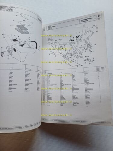 Cagiva TR 350 Trial 1983 catalogo ricambi originale parts catalog
