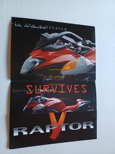 Cagiva V-Raptor 1000 2000 depliant originale ITALIANO