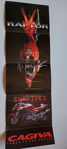 Cagiva V-Raptor 1000 2000 depliant originale ITALIANO