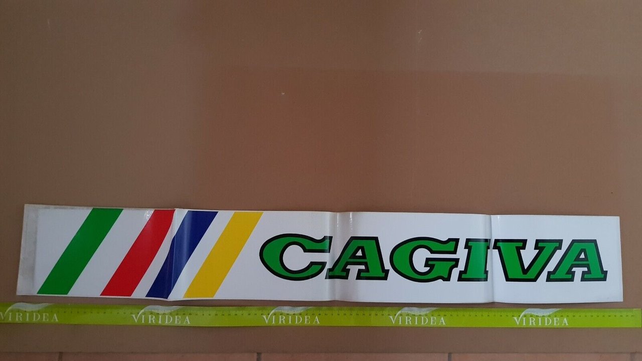 Cagiva vetrofania adesivo gigante 100 cm concessionari anni '80 originale …