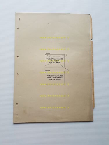 Cagiva WMX 125 1986 Trasformazione Enduro VARIANTI catalogo ricambi originale