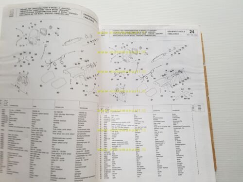 Cagiva WMX 125 1986 Trasformazione Enduro VARIANTI catalogo ricambi originale