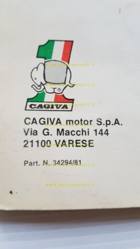 Cagiva WMX 125 Cross 1981 manuale uso manutenzione libretto originale …