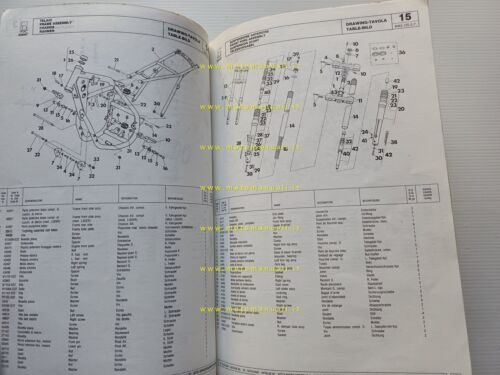 Cagiva WMX 125 G.P. 1985 catalogo ricambi originale