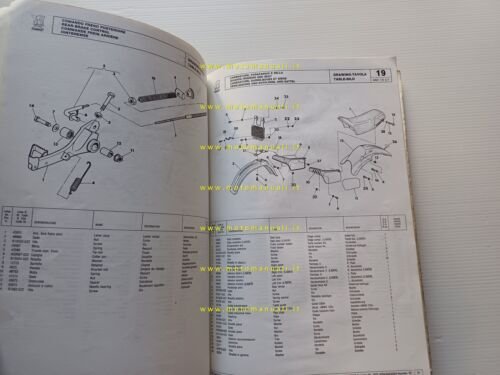 Cagiva WMX 125 G.P. 1985 catalogo ricambi originale
