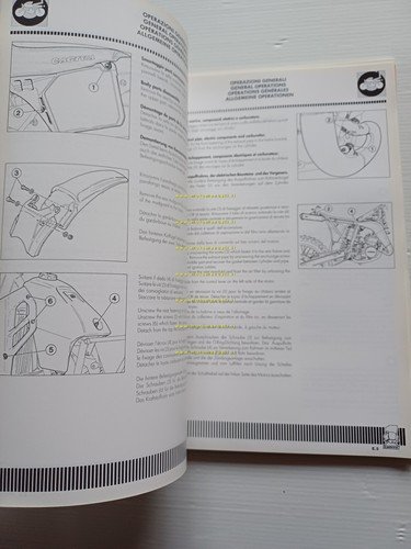 CAGIVA WMX 240 - 250 manuale officina VARIANTI 1989 ORIGINALE