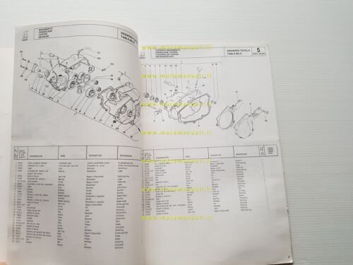 Cagiva WMX 250 Cross 1982 catalogo ricambi originale