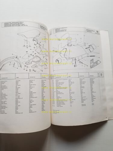 Cagiva WMX 250 Cross 1982 catalogo ricambi originale