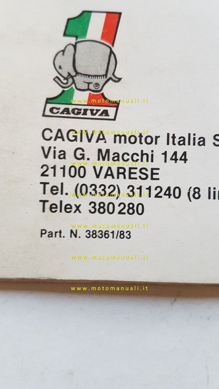 Cagiva WRX 125/1 1983 manuale uso manutenzione libretto originale owners …