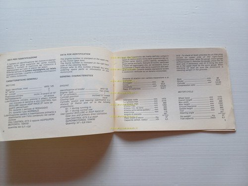 Cagiva WRX 125/1 Enduro 1983 manuale uso manutenzione libretto originale