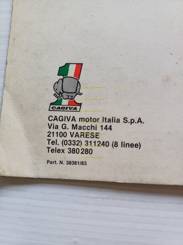 Cagiva WRX 125/1 Enduro 1983 manuale uso manutenzione libretto originale