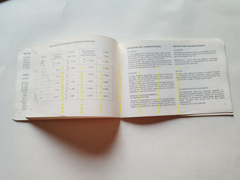 CAGIVA WRX 250 1983 manuale uso manutenzione libretto originale owner's …