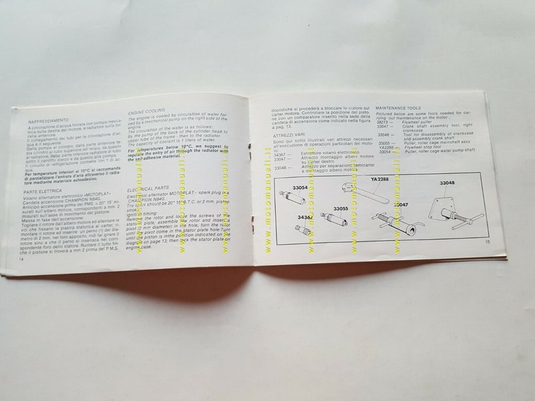 CAGIVA WRX 250 1983 manuale uso manutenzione libretto originale owner's …