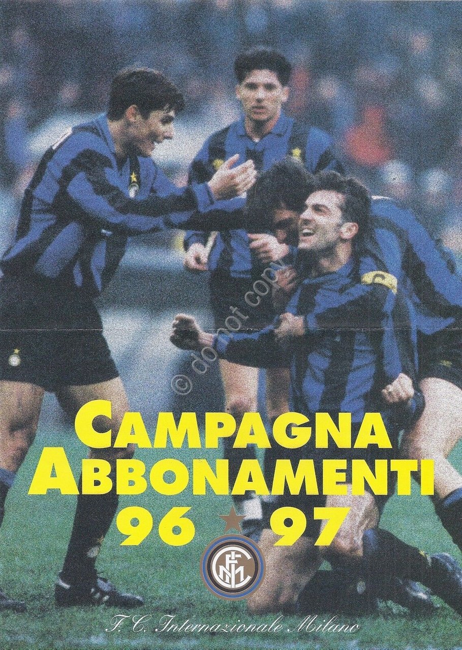 Calcio - Locandina Campagna Abbonamenti 96-97 - Inter