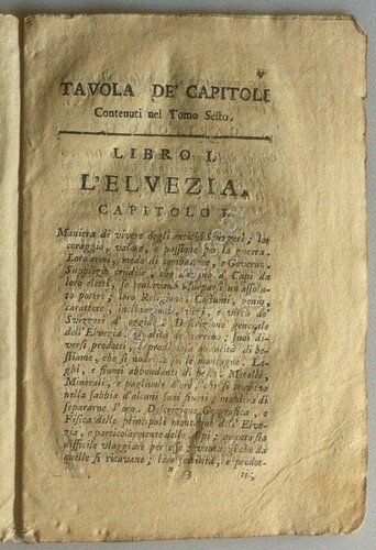 Calcografia 1778 - L'Elvetia - Svizzera - Abate Lambert - …