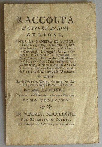 Calcografia 1778 - La Cina - China - Abate Lambert …