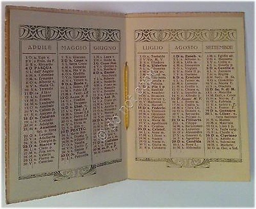 Calendarietto - Calendar - Generico - 1926 | Immagine principale