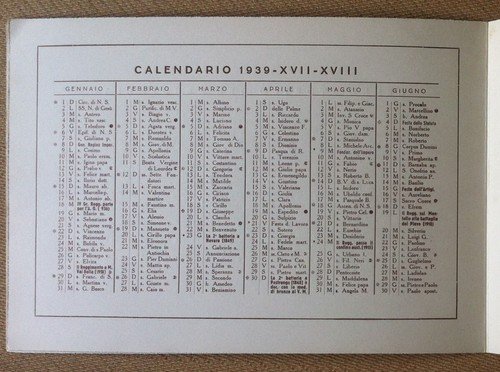 Calendario - 3° Reggimento artiglieria