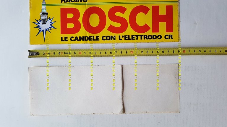 Candele BOSCH lotto 2 adesivi vetrofanie originali anni 70 window …