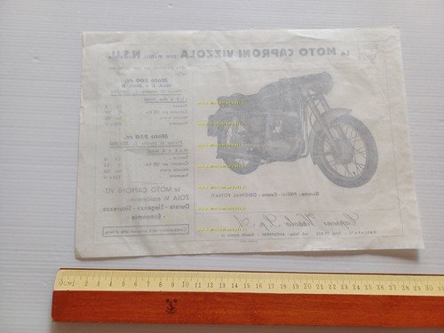 Caproni Vizzola NSU Max 250 - Lux 200 depliant originale