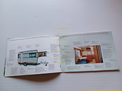 CARAVELAIR produzione Roulotte 1968 depliant Francese originale