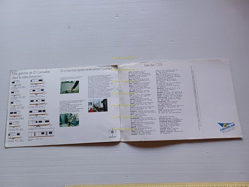 CARAVELAIR produzione Roulotte 1968 depliant Francese originale
