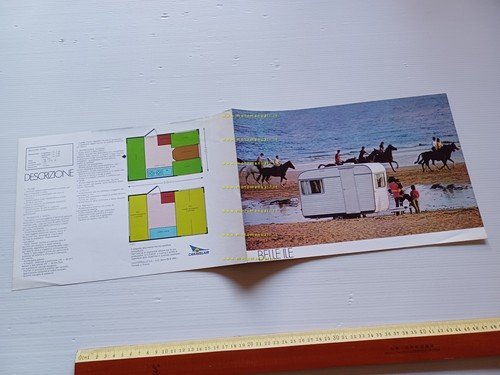 CARAVELAIR Roulotte Belle Ile 1968 depliant Francese originale