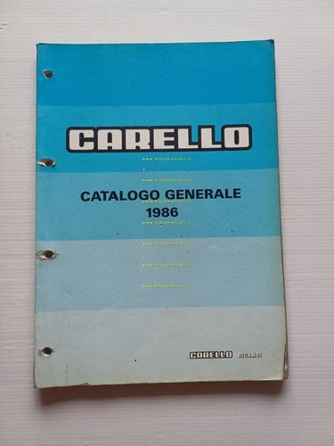 Carello catalogo generale 1986 fari fanali fanalini auto Alfa Lancia …