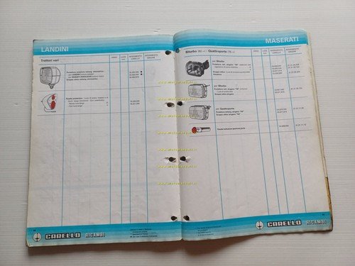 Carello catalogo generale 1986 fari fanali fanalini auto Alfa Lancia …