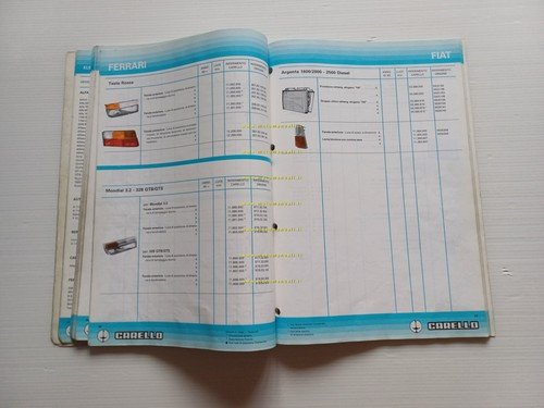 Carello catalogo generale 1988 fari fanali fanalini auto Alfa Lancia …