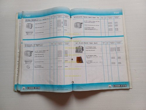 Carello catalogo generale 1988 fari fanali fanalini auto Alfa Lancia …